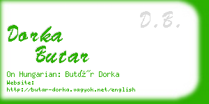 dorka butar business card